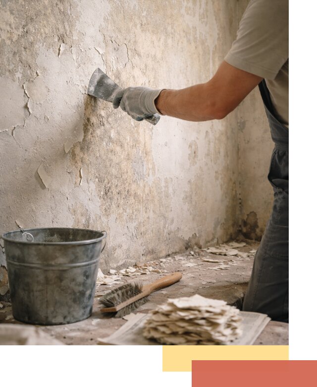 Удаление старой краски со стен в Холмске качественно и быстро