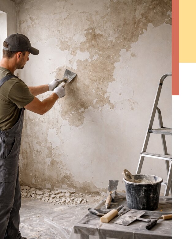 Снятие старой шпаклевки в Холмске от 1900 руб. — быстро и недорого | ОТДЕЛОЧНИК-Хлм