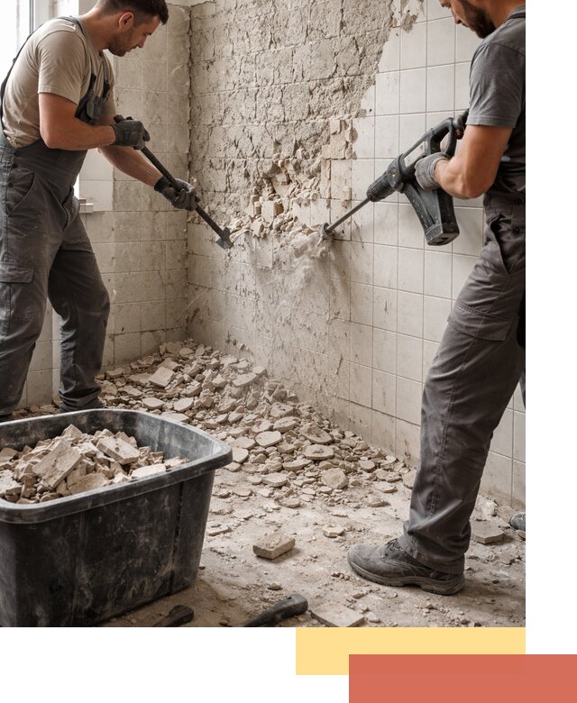 Демонтаж плитки со стен в Холмске быстро и аккуратно