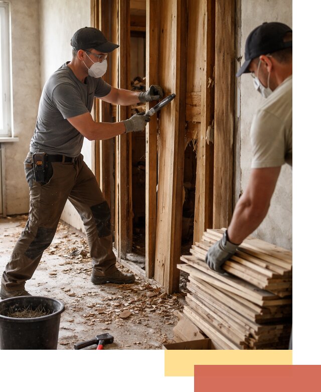 Демонтаж деревянных перегородок в Холмске быстро и аккуратно