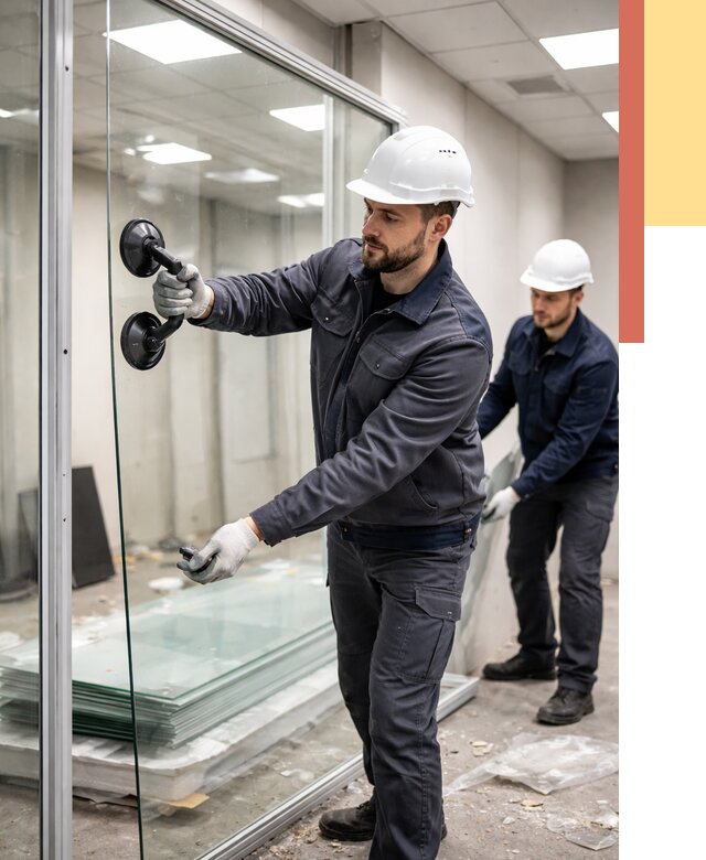 Демонтаж стеклянных перегородок в Холмске от 3287 руб. — быстро и недорого | ОТДЕЛОЧНИК-Хлм