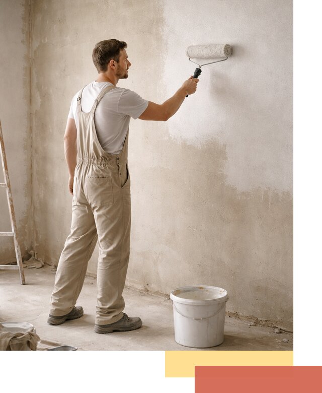 Грунтовка стен под отделку в Холмске профессиональным раствором