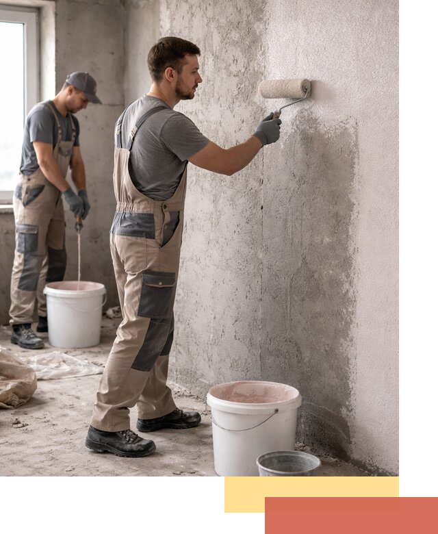 Нанесение бетоноконтакта на стены в Холмске для последующей отделки