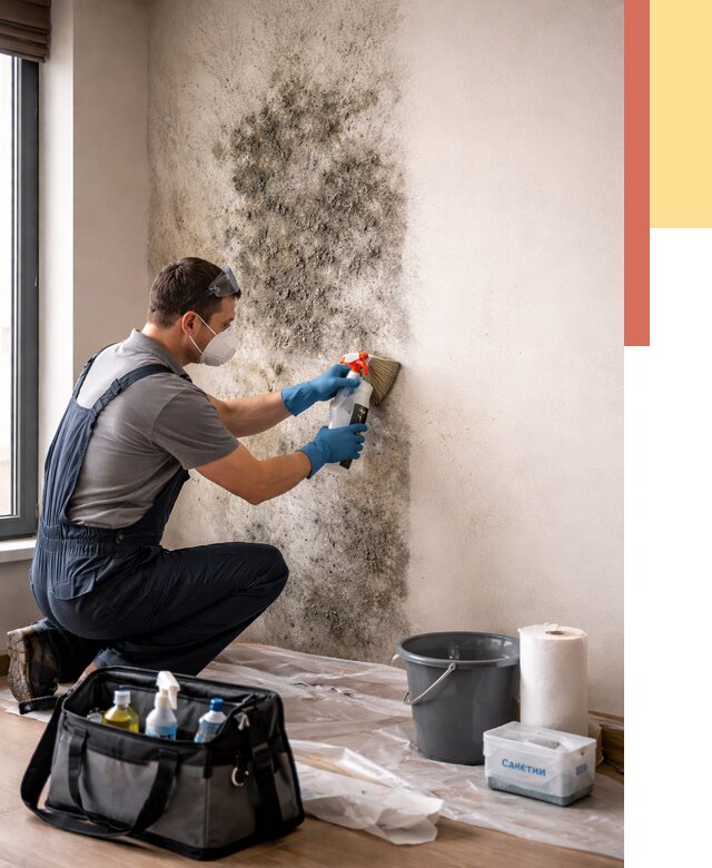 Удаление плесени со стен в Холмске от 2208 руб. — быстро и недорого | ОТДЕЛОЧНИК-Хлм