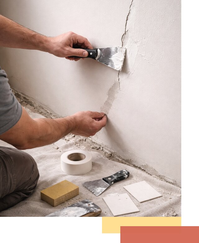 Заделка трещин и сколов в стенах и потолках в Холмске