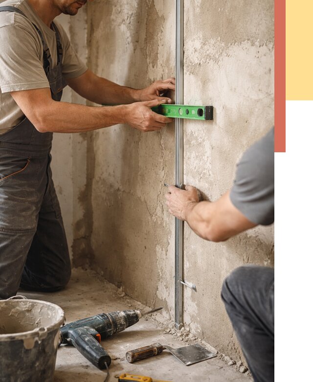 Установка штукатурных маяков в Холмске от 7190 руб. — быстро и недорого | ОТДЕЛОЧНИК-Хлм