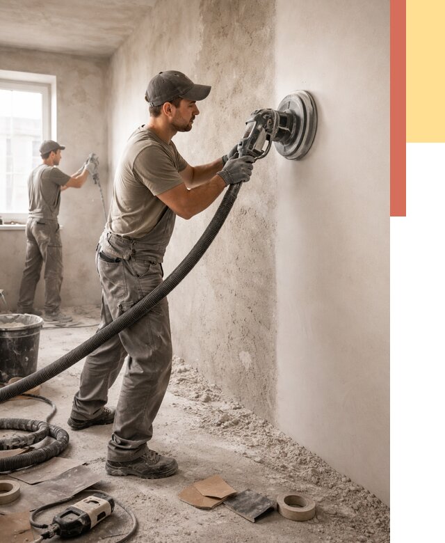 Шлифовка стен в Холмске от 1233 руб/м2 — быстро и недорого | ОТДЕЛОЧНИК-Хлм