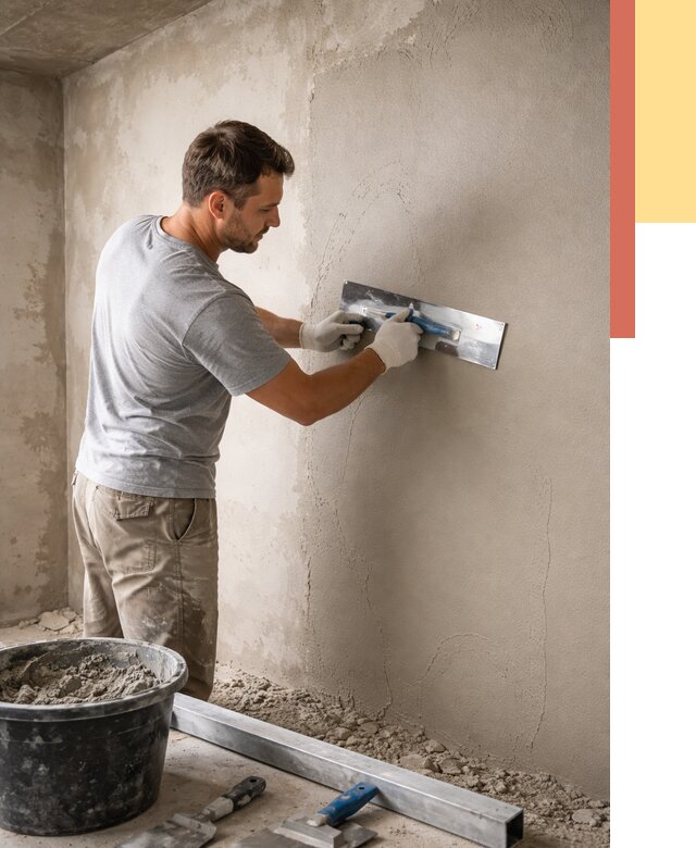 Штукатурка стен без маяков в Холмске от 7395 руб/м2 — услуги и цена | ОТДЕЛОЧНИК-Хлм