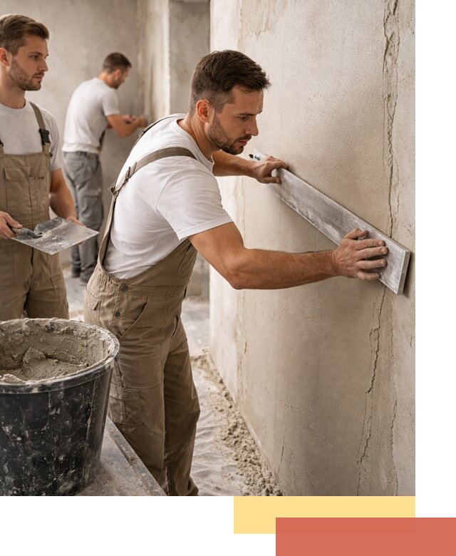 Штукатурка стен без маяков в Холмске быстро и качественно