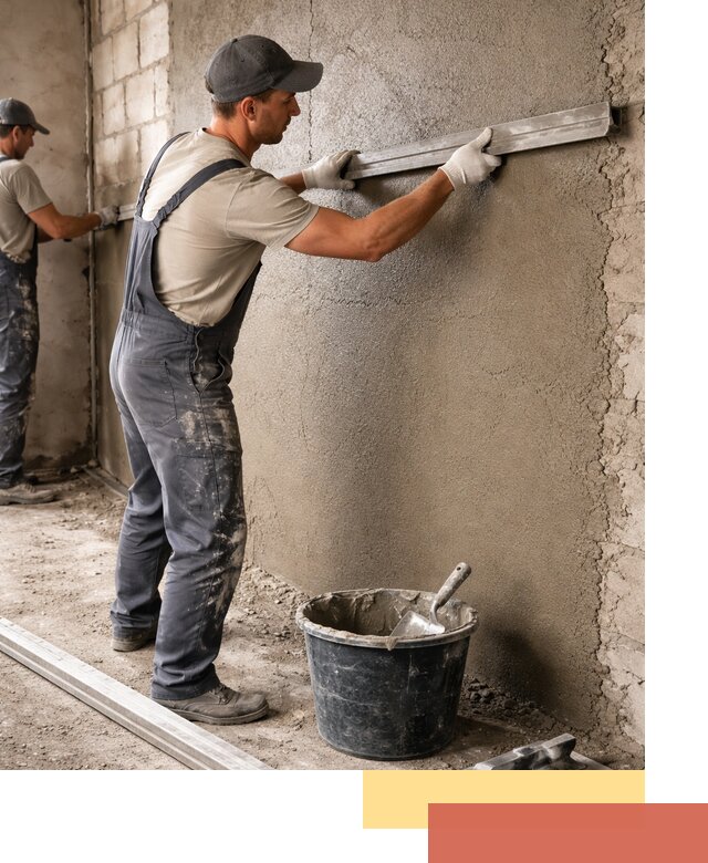 Штукатурка стен цементно-песчаная в Холмске профессионально