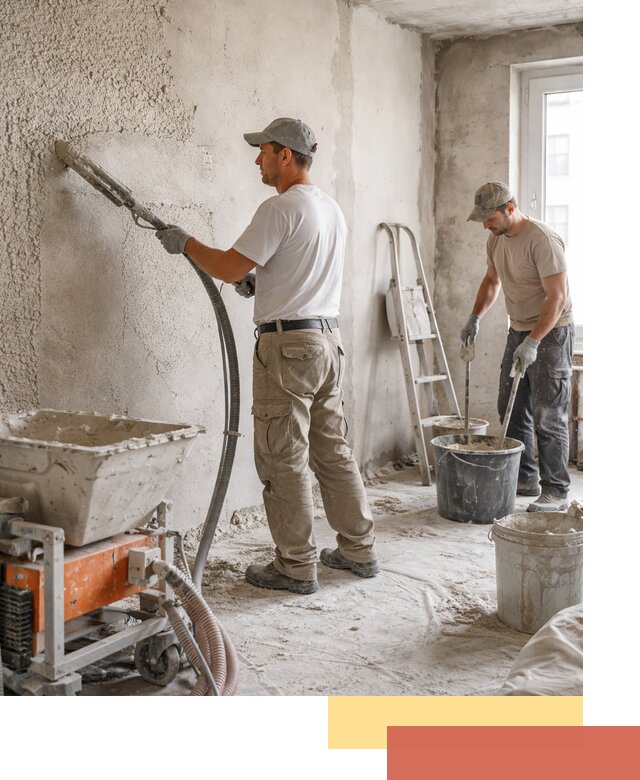 Машинная штукатурка стен в Холмске — быстро и качественно