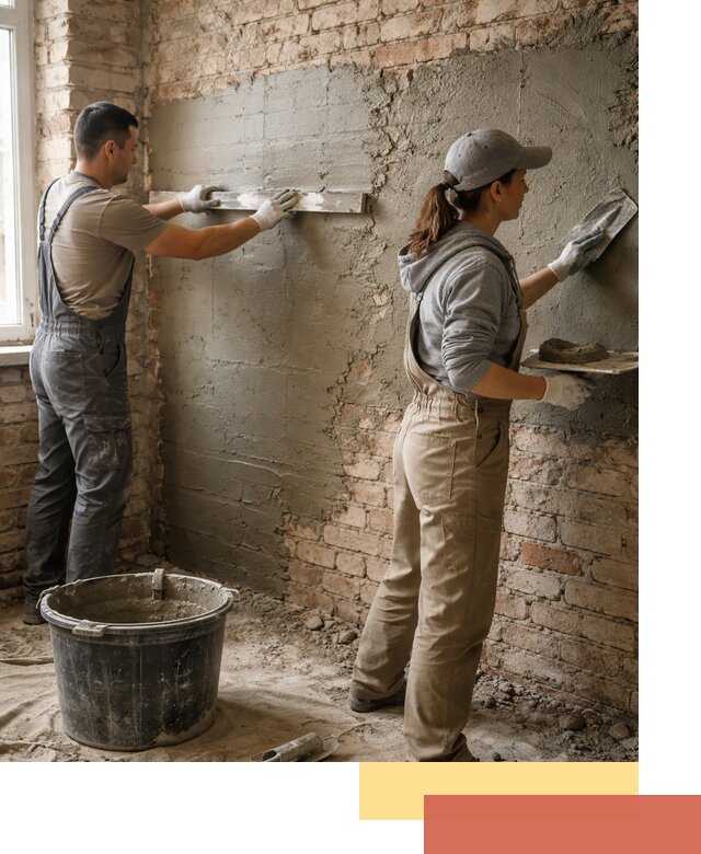 Штукатурка кирпичных стен в Холмске — качественно и надежно