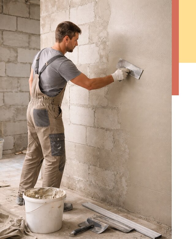 Штукатурка стен из газобетона в Холмске от 2157 руб./м2 — быстро и недорого | ОТДЕЛОЧНИК-Хлм