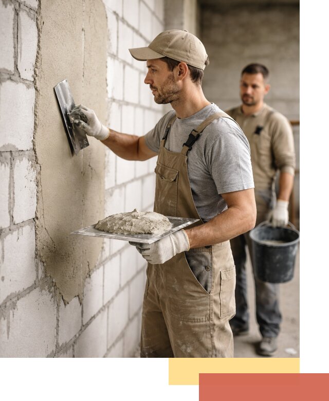 Штукатурка стен из газобетона в Холмске под ключ