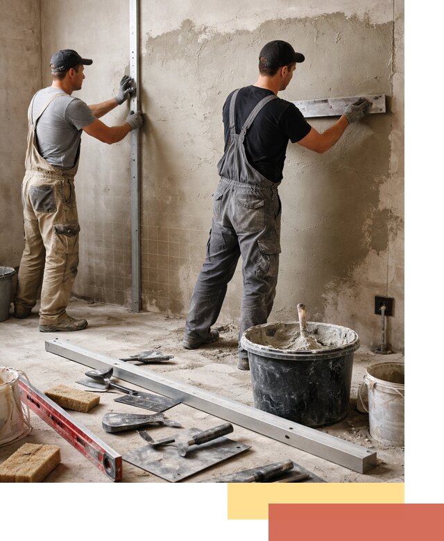 Профессиональная штукатурка стен под плитку в Холмске