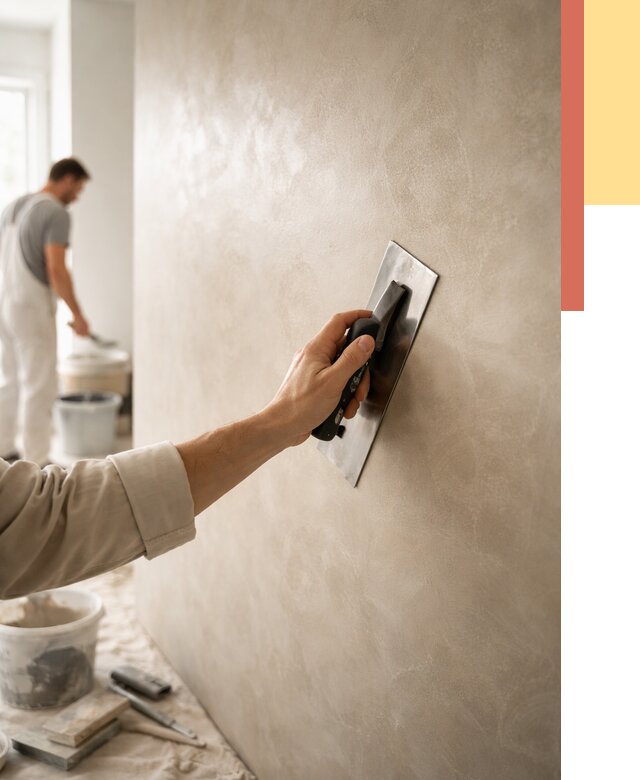 Венецианская штукатурка в Холмске от 3595 руб/м² — нанесение стен под ключ | ОТДЕЛОЧНИК-Хлм