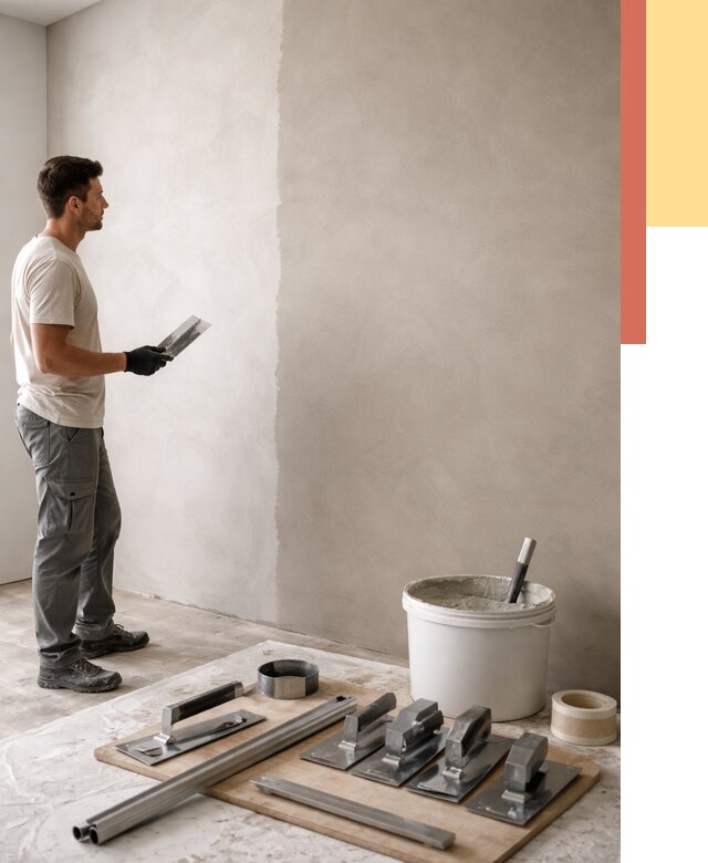 Нанесение микроцемента на стены в Холмске от 3287 руб./м2 под ключ | ОТДЕЛОЧНИК-Хлм