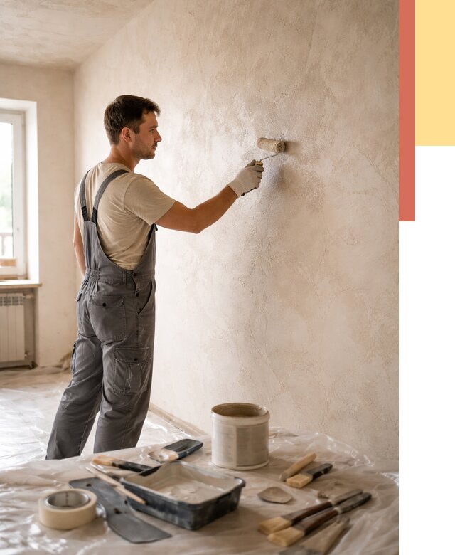 Нанесение лессирующей краски по декоративке в Холмске от 1797 руб. | ОТДЕЛОЧНИК-Хлм