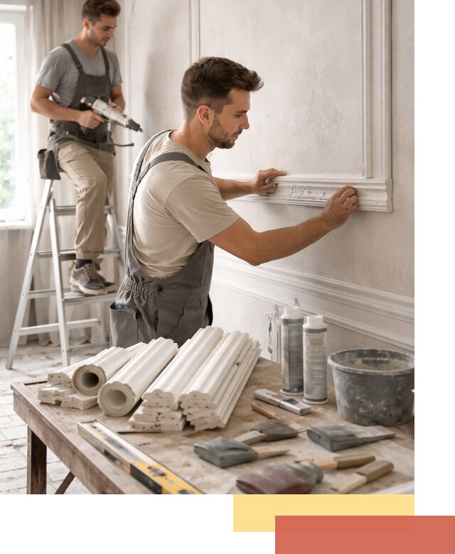 Монтаж лепнины на стены в Холмске профессионально и качественно