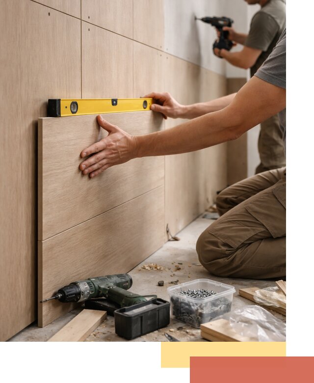 Профессиональный монтаж МДФ панелей на стены в Холмске