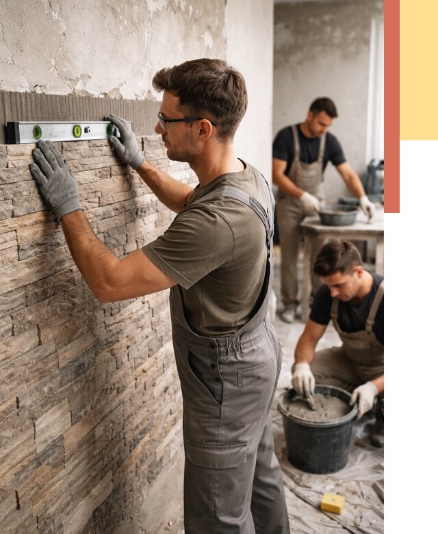 Монтаж искусственного камня в Холмске от 4622 руб. под ключ | ОТДЕЛОЧНИК-Хлм