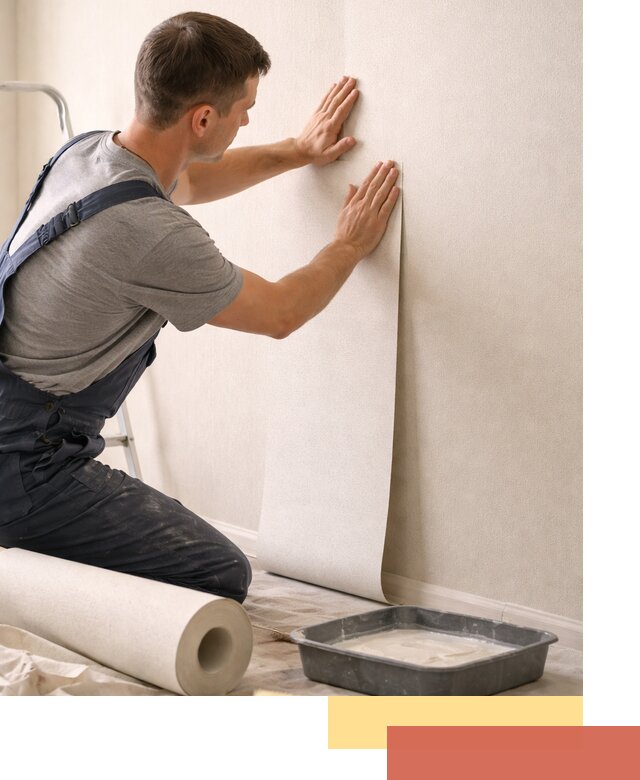 Поклейка флизелиновых обоев в Холмске качественно и быстро