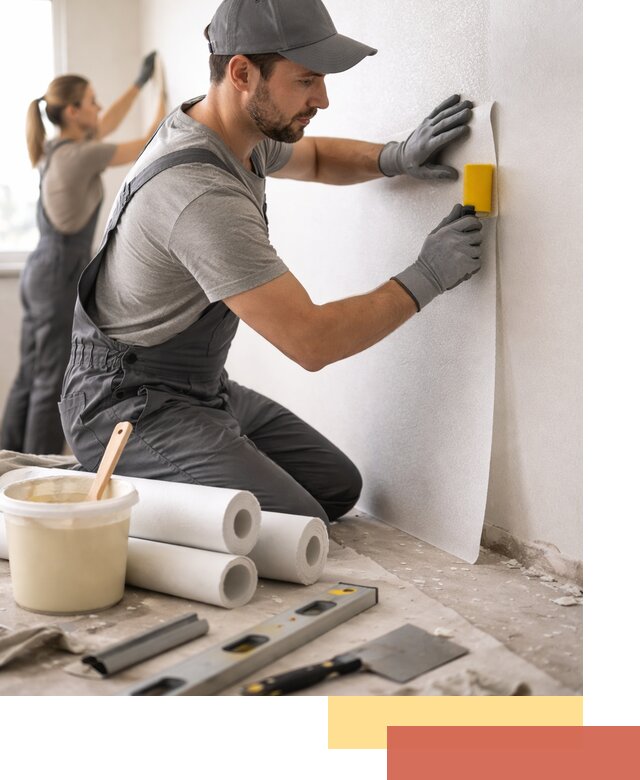 Поклейка стеклообоев профессионально в Холмске