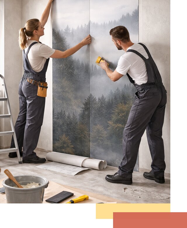 Поклейка фотообоев профессионально в Холмске под ключ