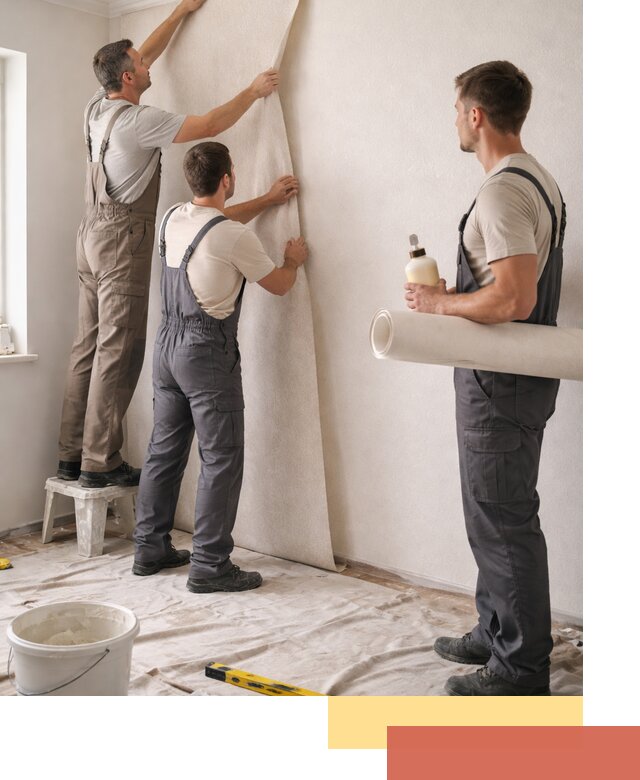 Оклейка стен обоями в Холмске — качественно и профессионально