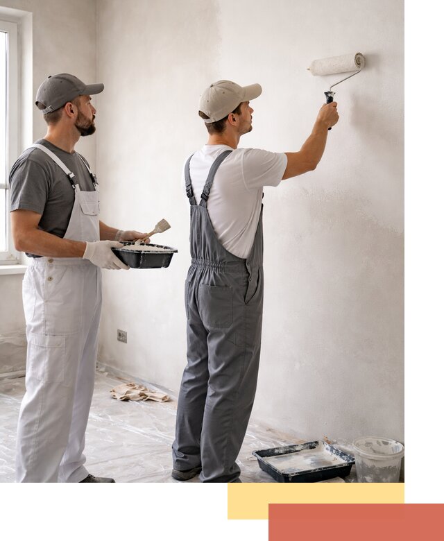 Покраска стен водоэмульсионной краской в Холмске