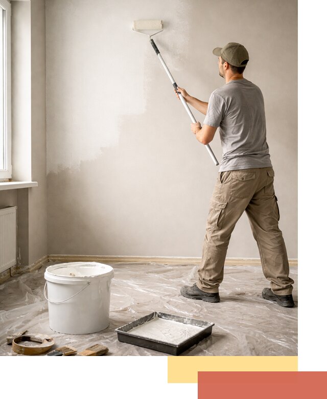 Покраска стен латексной краской в Холмске качественно и быстро