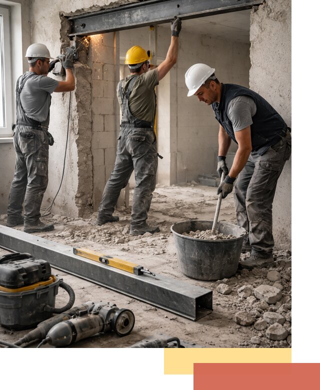 Создание проемов в стенах и несущих конструкциях в Холмске