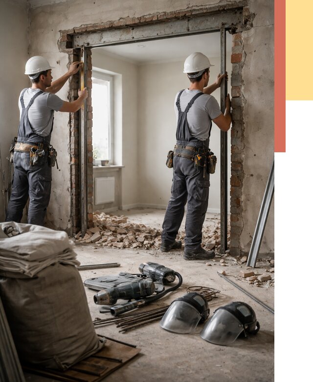 Расширение дверного проема в Холмске от 12839 руб. под ключ | ОТДЕЛОЧНИК-Хлм