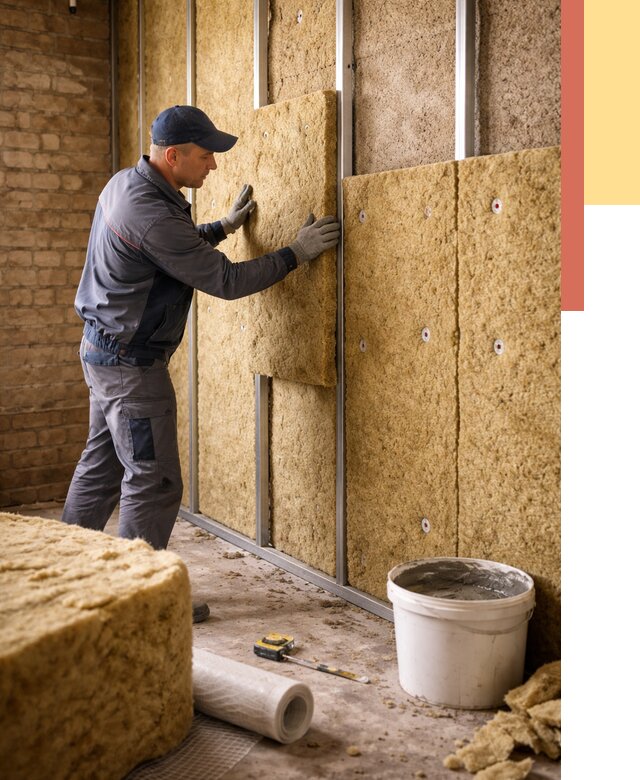 Утепление стен минватой в Холмске от 1387 руб./м2 — недорого и быстро | ОТДЕЛОЧНИК-Хлм