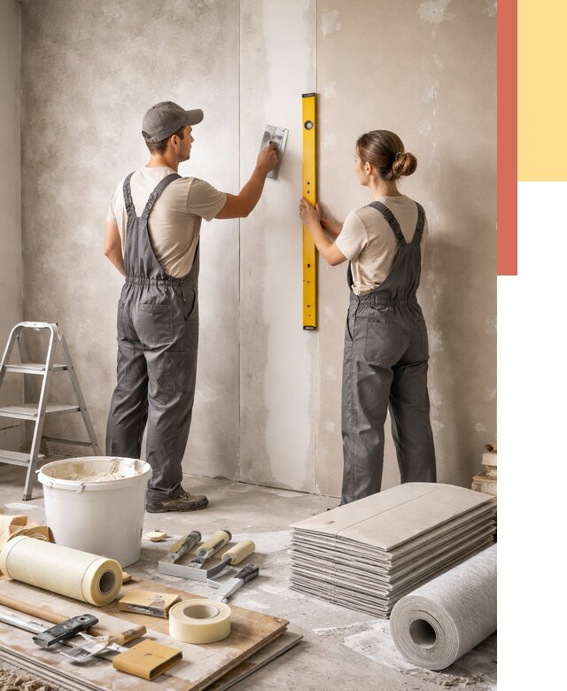 Отделка стен в Холмске от 1541 руб/м² — недорого, быстро, под ключ | ОТДЕЛОЧНИК-Хлм