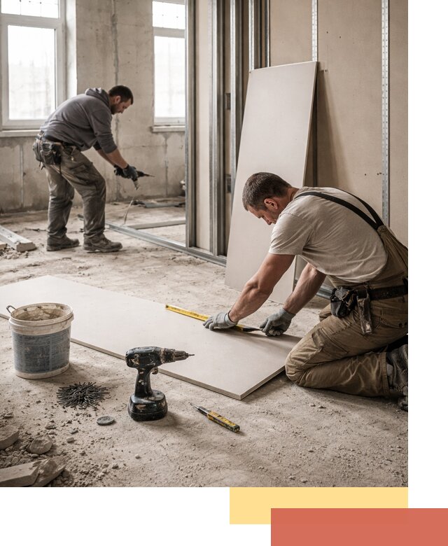 Кладка перегородок из ПГП под ключ в Холмске