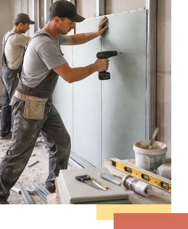 Кладка влагостойких перегородок ПГП в Холмске