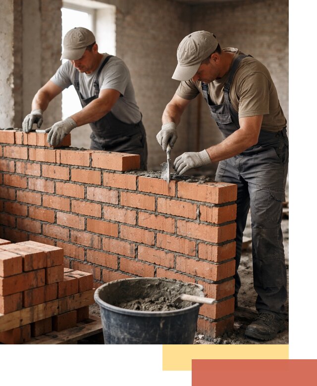 Кладка кирпичных перегородок под ключ в Холмске