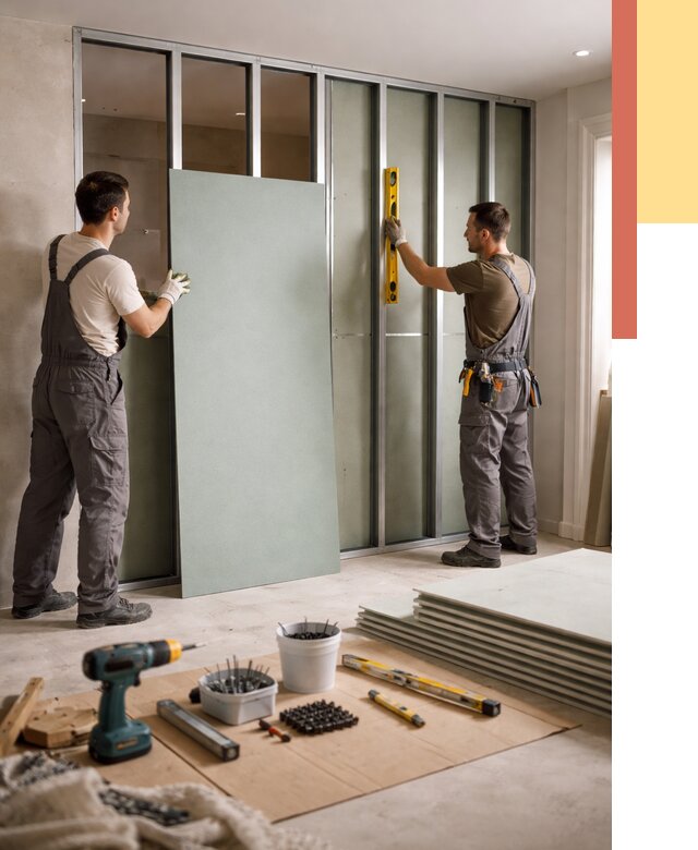 Перегородка из влагостойкого гипсокартона в Холмске от 4930 руб. — монтаж под ключ | ОТДЕЛОЧНИК-Хлм