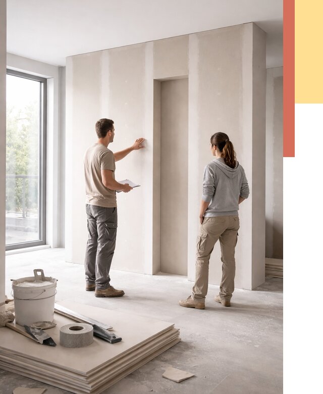 Зонирующая перегородка из гипсокартона в Холмске от 2876 руб. под ключ | ОТДЕЛОЧНИК-Хлм