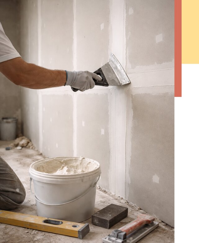 Шпаклевка перегородок из гипсокартона в Холмске от 2568 руб. — услуги ОТДЕЛОЧНИК-Хлм