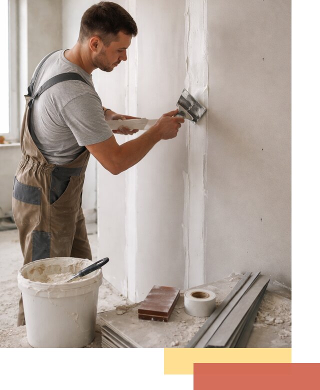 Шпаклевка перегородок из гипсокартона в Холмске качественно и быстро