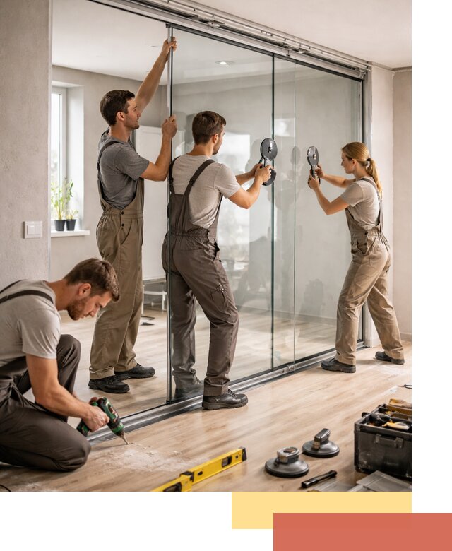 Изготовление стеклянных перегородок на заказ в Холмске