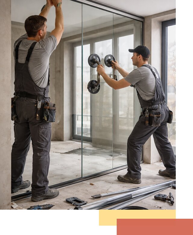 Цельностеклянные перегородки под ключ в Холмске