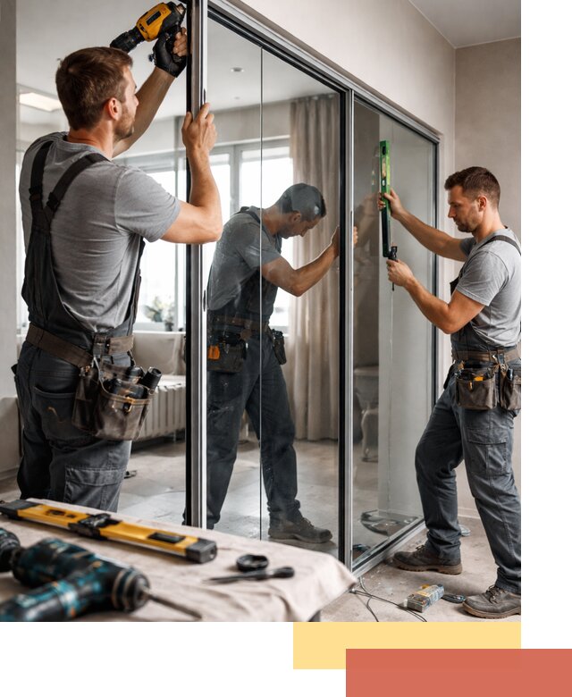 Каркасные стеклянные перегородки под ключ в Холмске