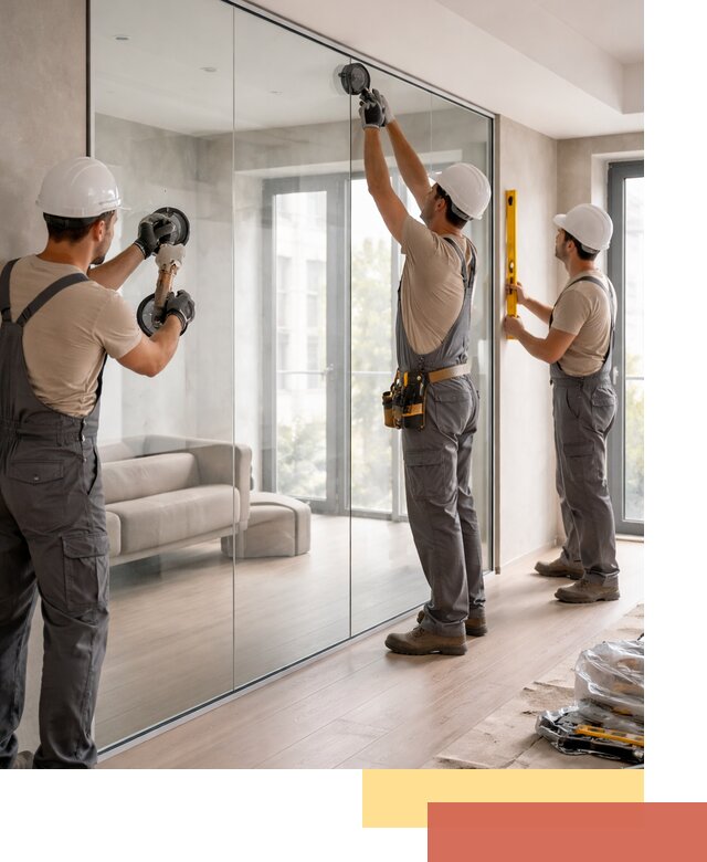 Перегородки из закаленного стекла в Холмске для офисов и квартир