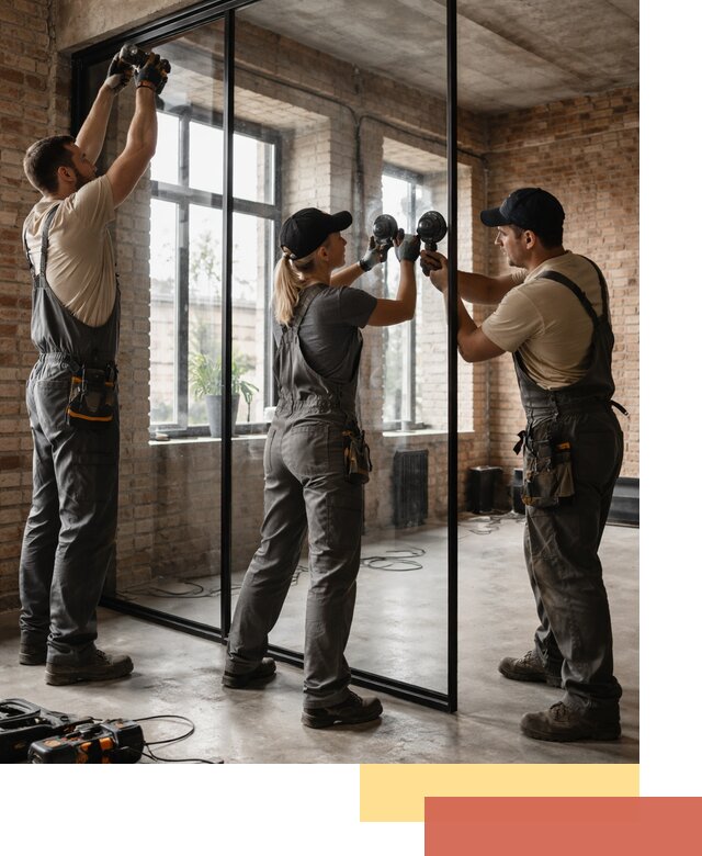 Стеклянные перегородки лофт — изготовление и монтаж в Холмске