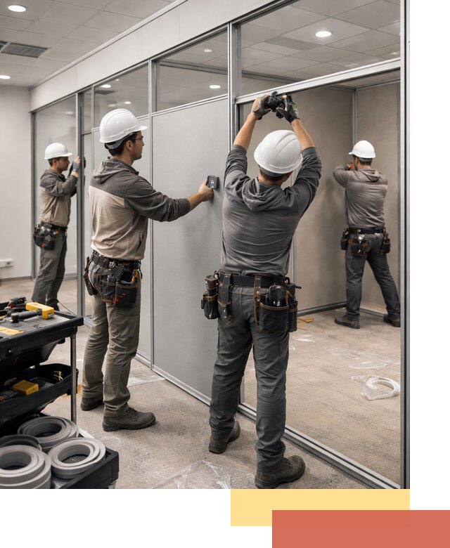 Мобильные офисные перегородки под ключ в Холмске