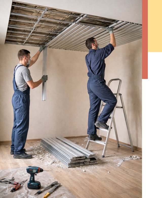 Демонтаж реечного потолка в Холмске от 4622 руб. быстро и недорого | ОТДЕЛОЧНИК-Хлм