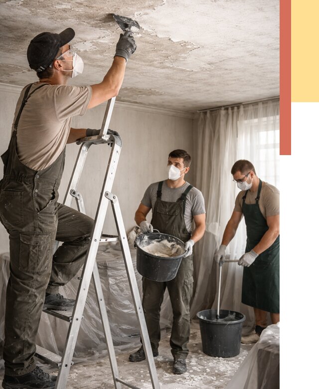 Удаление побелки с потолка в Холмске от 2568 руб. быстро и недорого | ОТДЕЛОЧНИК-Хлм